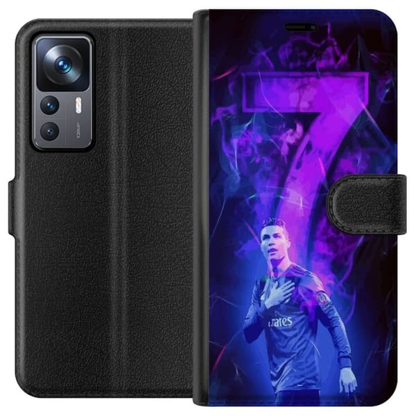Xiaomi 12T Lompakkokotelo Ronaldo 7 - Jalkapallolegenda Toiminnassa Fanien Puolesta