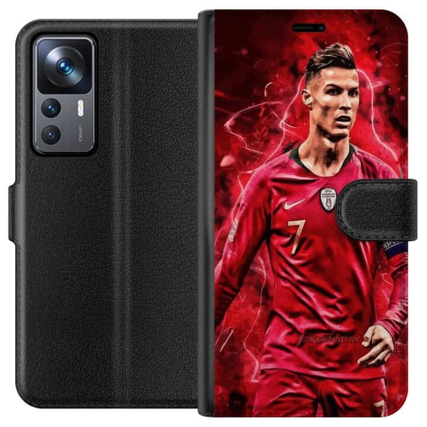 Xiaomi 12T Lompakkokotelo Ronaldon Taidot - CR7 Suunnittelu Aidolle Kannattajalle