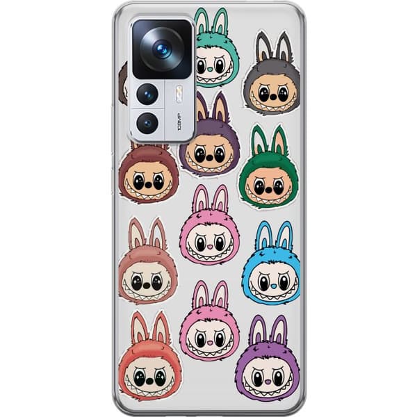 Xiaomi 12T Läpinäkyvä kuori Labubu Macaron Monster - Söpö Keräilyfiguuri Tyylillä
