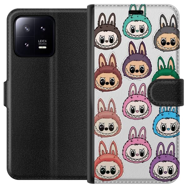 Xiaomi 13 Tegnebogsetui Labubu Macaron Monster - Nuttet Samlefigur med Stil