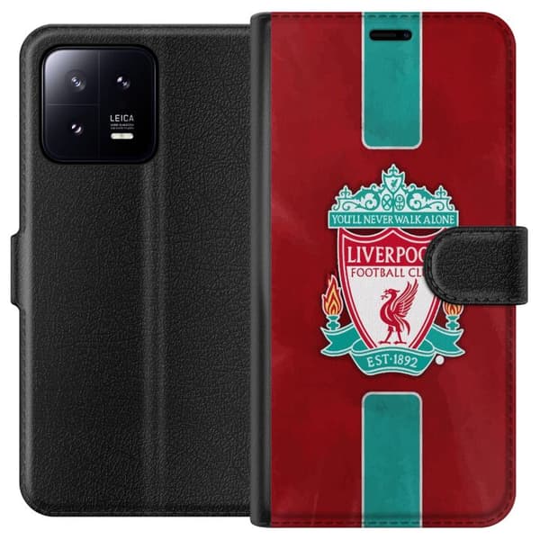 Xiaomi 13 Tegnebogsetui Liverpool FC - Klassisk Fodboldstolthed i Rødt
