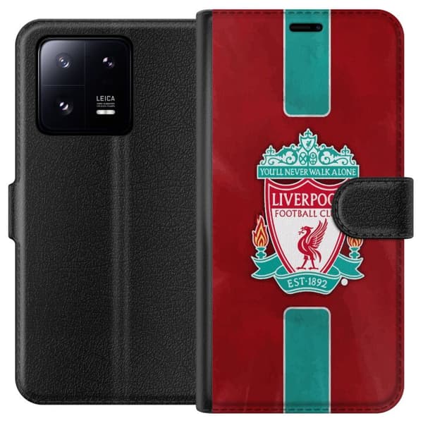 Xiaomi 13 Pro Tegnebogsetui Liverpool FC - Klassisk Fodboldstolthed i Rødt