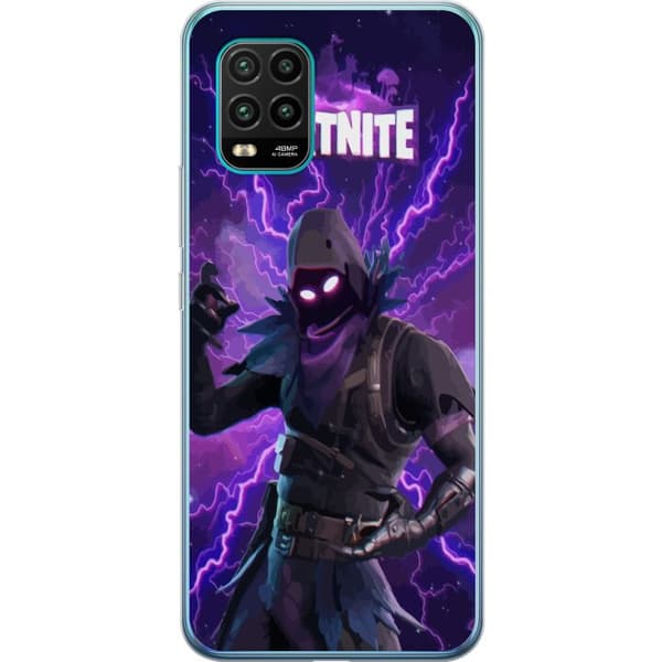Xiaomi Mi 10 Lite 5G Genomskinligt Skal Fortnite Raven – Mörk Stridsikon från Battle Royale