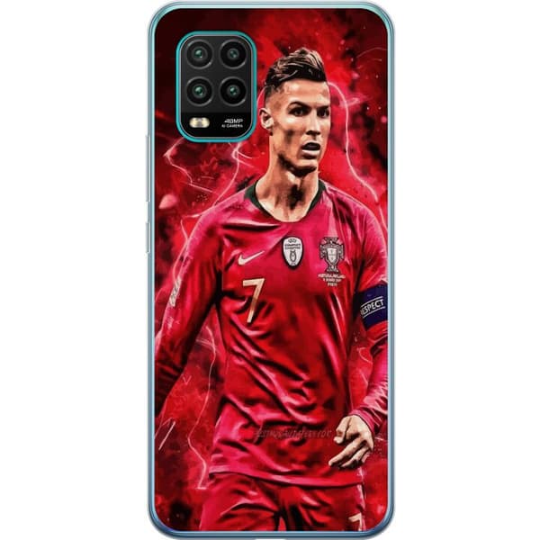 Xiaomi Mi 10 Lite 5G Gennemsigtig cover Ronaldo Færdigheder - CR7 Design for Ægte Fans