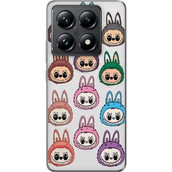Xiaomi 14T Gennemsigtig cover Labubu Macaron Monster - Nuttet Samlefigur med Stil