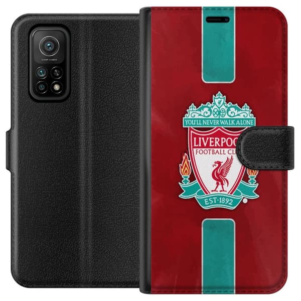 Xiaomi Mi 10T 5G Plånboksfodral Liverpool FC – Klassisk Fotbollsstolthet i Rött