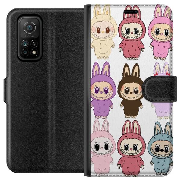 Xiaomi Mi 10T Pro 5G Plånboksfodral Labubu Pink Monster – Popkonst med Kawaii-touch