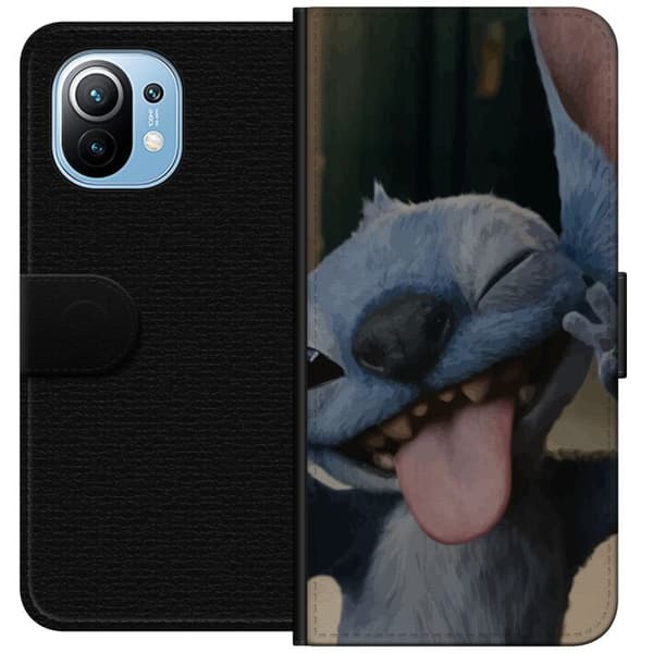 Xiaomi Mi 11 Tegnebogsetui Stitch Sød Alien - Blå Favorit fra Ydre Rummet