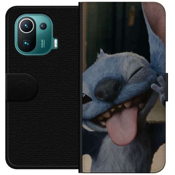 Xiaomi Mi 11 Pro Lompakkokotelo Stitch Söpö Alien - Sininen Suosikki Ulkoavaruudesta