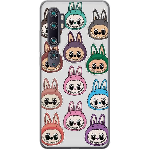 Xiaomi Mi Note 10 Gennemsigtig cover Labubu Macaron Monster - Nuttet Samlefigur med Stil