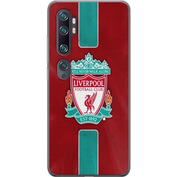 Xiaomi Mi Note 10 Läpinäkyvä kuori Liverpool FC - Klassinen jalkapallourheilu Punaisena