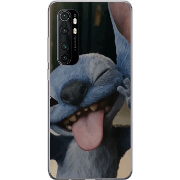 Xiaomi Mi Note 10 Lite Gennemsigtig cover Stitch Sød Alien - Blå Favorit fra Ydre Rummet