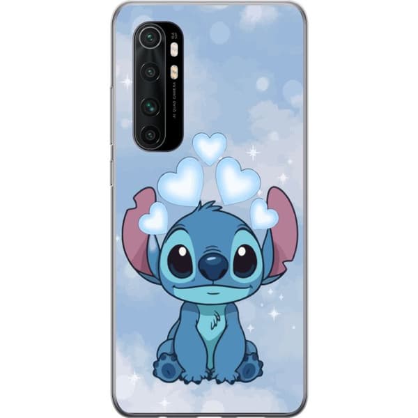 Xiaomi Mi Note 10 Lite Gennemsigtig cover Stitch Hoppende Glæde - Sjovt Design til Gave