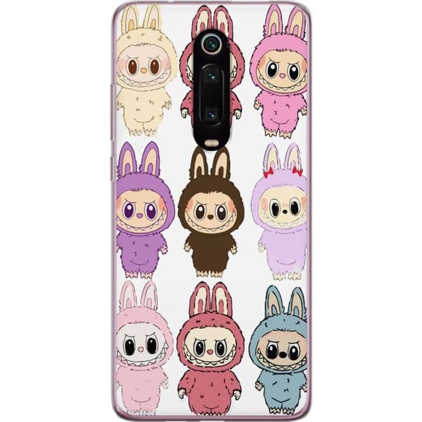 Xiaomi Mi 9T Pro Genomskinligt Skal Labubu Pink Monster – Popkonst med Kawaii-touch