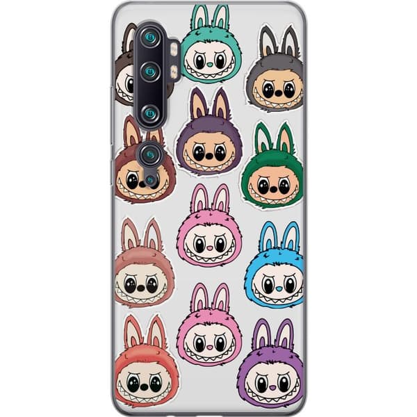 Xiaomi Mi Note 10 Pro Gjennomsiktig deksel Labubu Macaron Monster - Søt Samlefigur med Stil