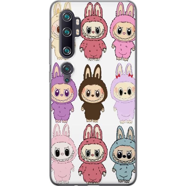 Xiaomi Mi Note 10 Pro Gjennomsiktig deksel Labubu Pink Monster - Popkunst med Kawaii-touch