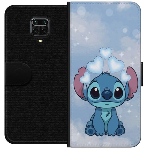 Xiaomi Redmi Note 9 Pro Tegnebogsetui Stitch Hoppende Glæde - Sjovt Design til Gave