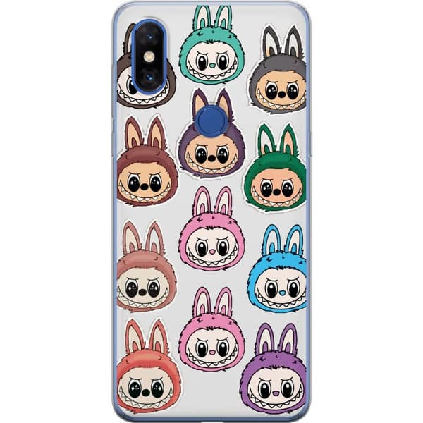 Xiaomi Mi Mix 3 Genomskinligt Skal Labubu Macaron Monster – Söt Samlarfigur med Stil