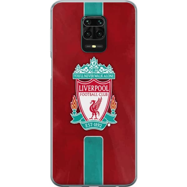 Xiaomi Redmi Note 9 Pro Gennemsigtig cover Liverpool FC - Klassisk Fodboldstolthed i Rødt