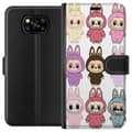 Miniatyrbillede 1 af 3: Xiaomi Poco X3 NFC Tegnebogsetui Labubu Pink Monster - Popkunst med Kawaii-touch