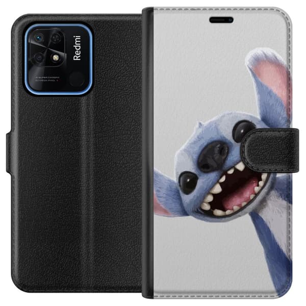 Xiaomi Redmi 10C Tegnebogsetui Stitch i fart - Kawaii-design til fans & børn