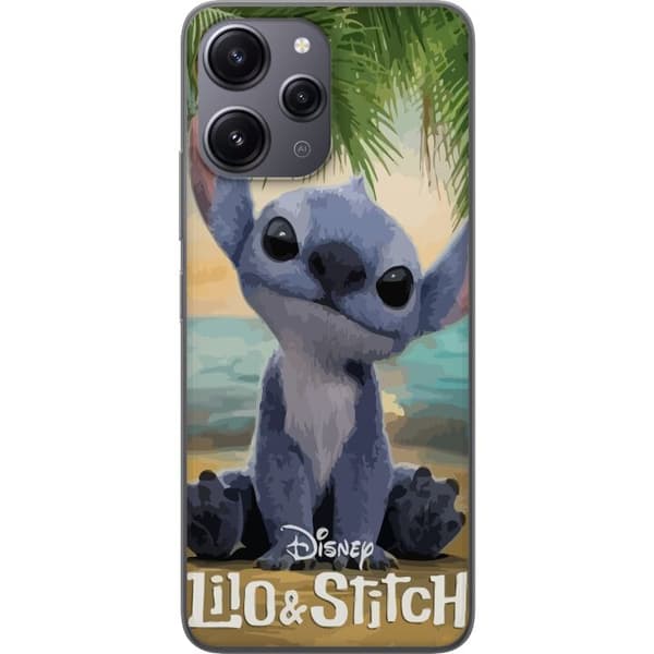 Xiaomi Redmi 12 Genomskinligt Skal Stitch Kärleksfull – Med Hjärtan & Kawaii-känsla