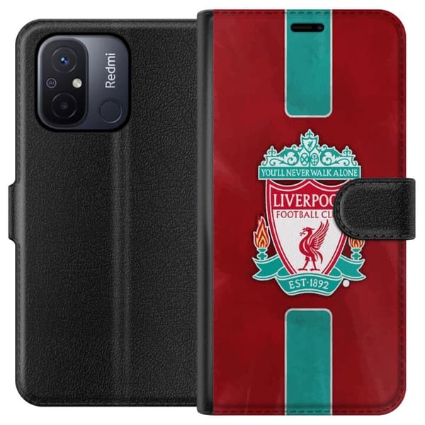 Xiaomi Redmi 12C Lompakkokotelo Liverpool FC - Klassinen jalkapallourheilu Punaisena