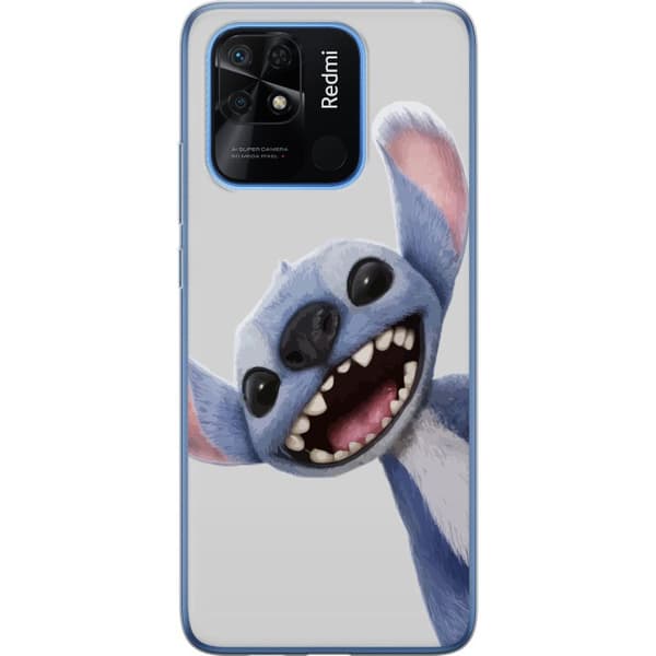 Xiaomi Redmi 10C Gjennomsiktig deksel Stitch i Fart - Kawaii Design for Fans & Barn