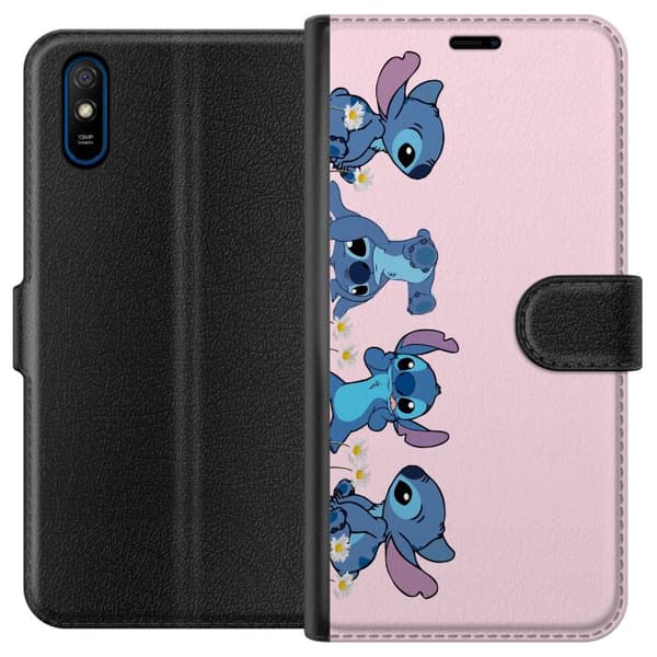 Xiaomi Redmi 9A Tegnebogsetui  Stitch Grin & Leg – Perfekt til Telefoncovers eller Plakater