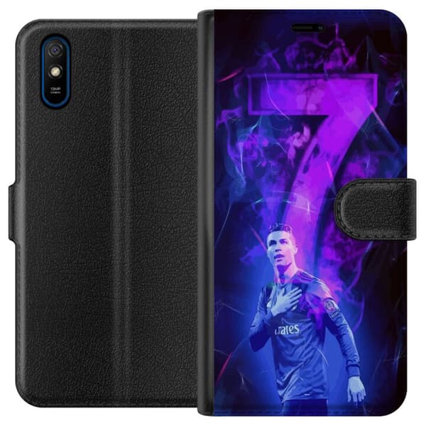 Xiaomi Redmi 9A Tegnebogsetui Ronaldo 7 - Fodboldlegende i Handling for Fans