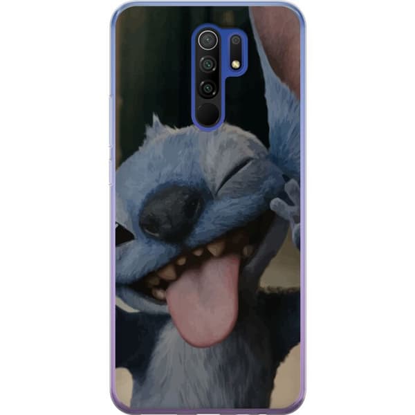 Xiaomi Redmi 9 Gennemsigtig cover Stitch Sød Alien - Blå Favorit fra Ydre Rummet