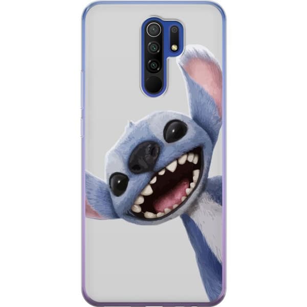 Xiaomi Redmi 9 Gennemsigtig cover Stitch i fart - Kawaii-design til fans & børn