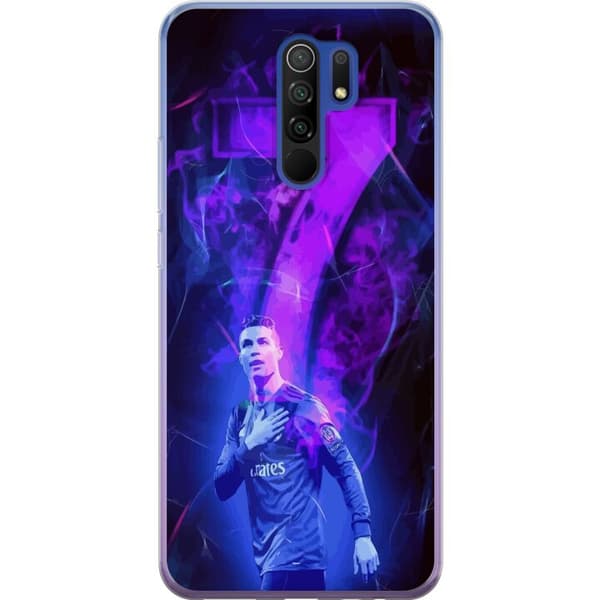 Xiaomi Redmi 9 Gennemsigtig cover Ronaldo 7 - Fodboldlegende i Handling for Fans