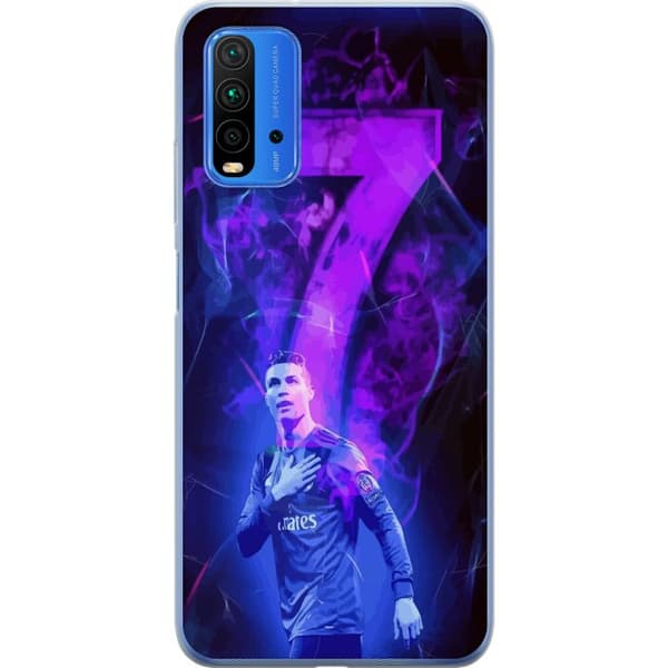 Xiaomi Redmi 9T Läpinäkyvä kuori Ronaldo 7 - Jalkapallolegenda Toiminnassa Fanien Puolesta