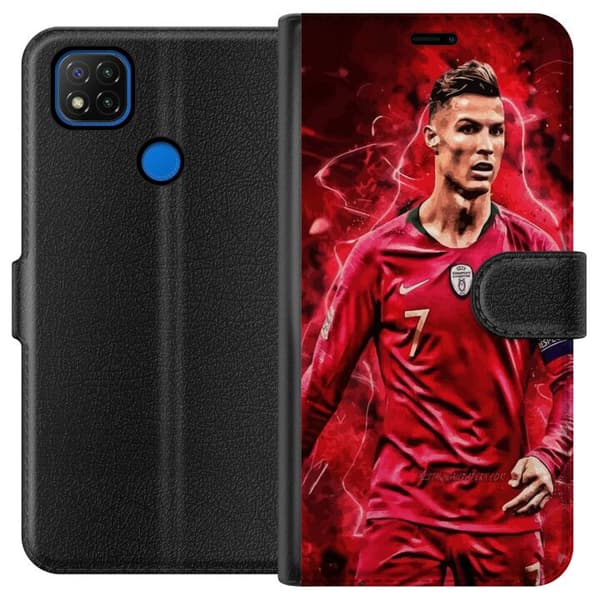 Xiaomi Redmi 9C Tegnebogsetui Ronaldo Færdigheder - CR7 Design for Ægte Fans