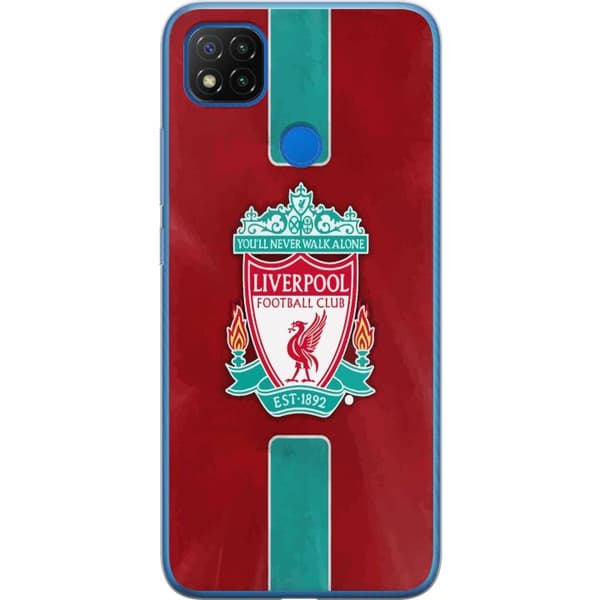 Xiaomi Redmi 9C Läpinäkyvä kuori Liverpool FC - Klassinen jalkapallourheilu Punaisena