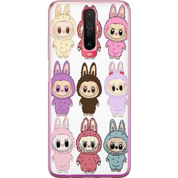 Xiaomi Redmi K30 Gjennomsiktig deksel Labubu Pink Monster - Popkunst med Kawaii-touch