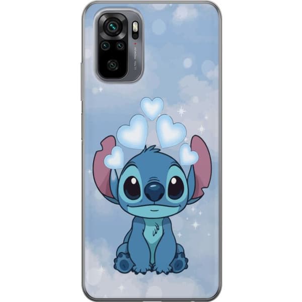 Xiaomi Redmi Note 10 Gennemsigtig cover Stitch Hoppende Glæde - Sjovt Design til Gave