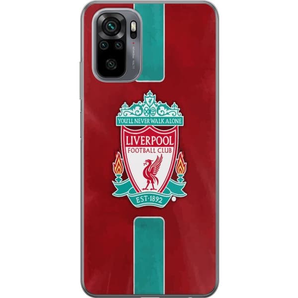 Xiaomi Redmi Note 10 Gennemsigtig cover Liverpool FC - Klassisk Fodboldstolthed i Rødt