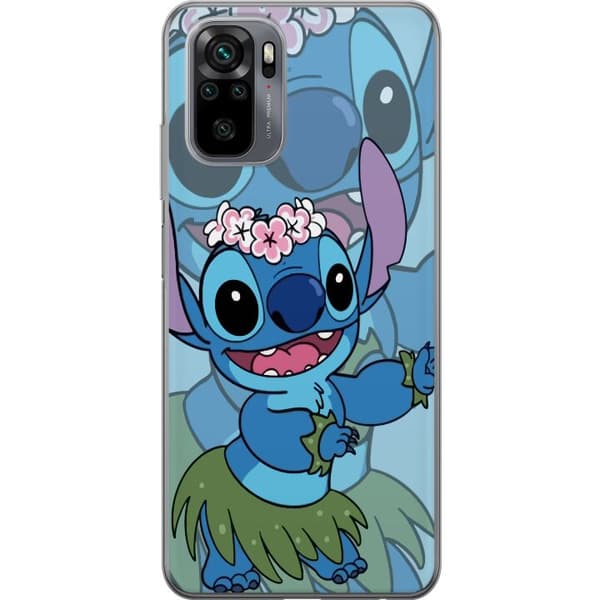 Xiaomi Redmi Note 10 Läpinäkyvä kuori Stitch tähtien alla - Taianomainen Anime-tyyli