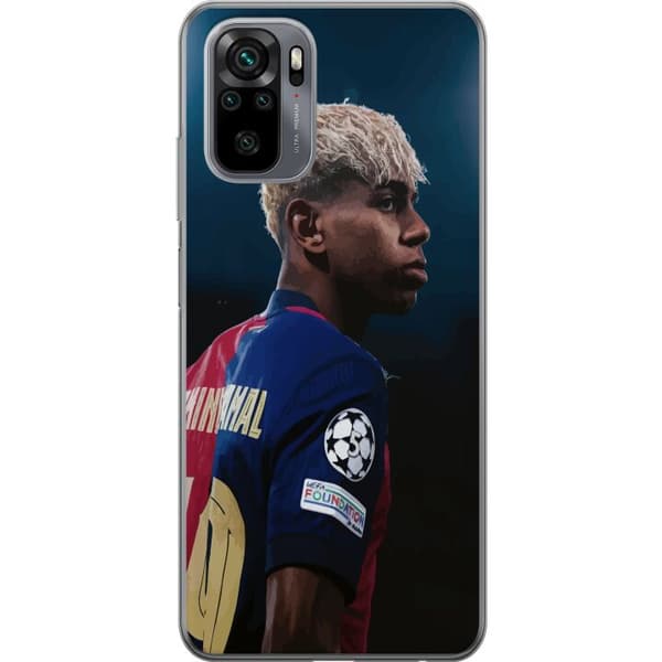 Xiaomi Redmi Note 10 Läpinäkyvä kuori Lamine Yamal - Barcelonan ihmelapsi fokuksessa
