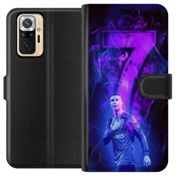 Xiaomi Redmi Note 10 Pro Plånboksfodral Ronaldo 7 – Fotbollslegend i Action för Fans