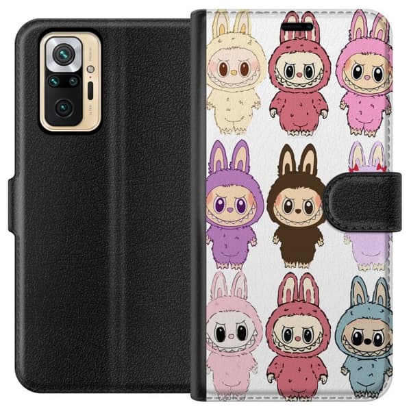 Xiaomi Redmi Note 10 Pro Plånboksfodral Labubu Pink Monster – Popkonst med Kawaii-touch