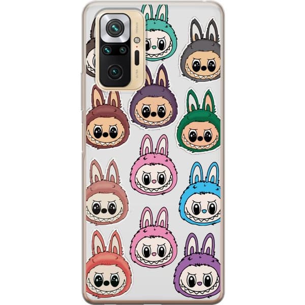 Xiaomi Redmi Note 10 Pro Gjennomsiktig deksel Labubu Macaron Monster - Søt Samlefigur med Stil