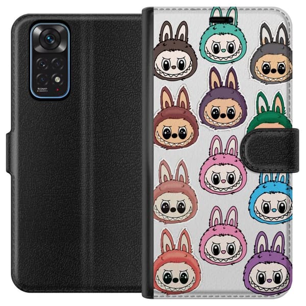 Xiaomi Redmi Note 11 Tegnebogsetui Labubu Macaron Monster - Nuttet Samlefigur med Stil
