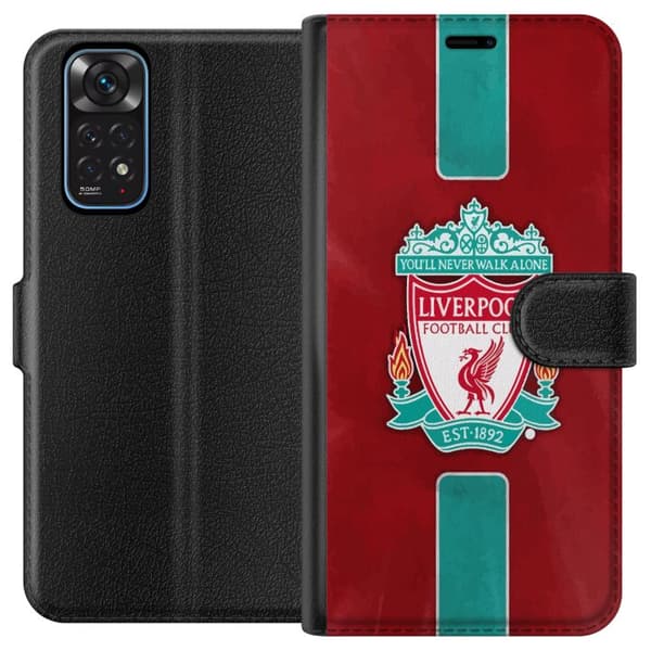 Xiaomi Redmi Note 11 Lompakkokotelo Liverpool FC - Klassinen jalkapallourheilu Punaisena