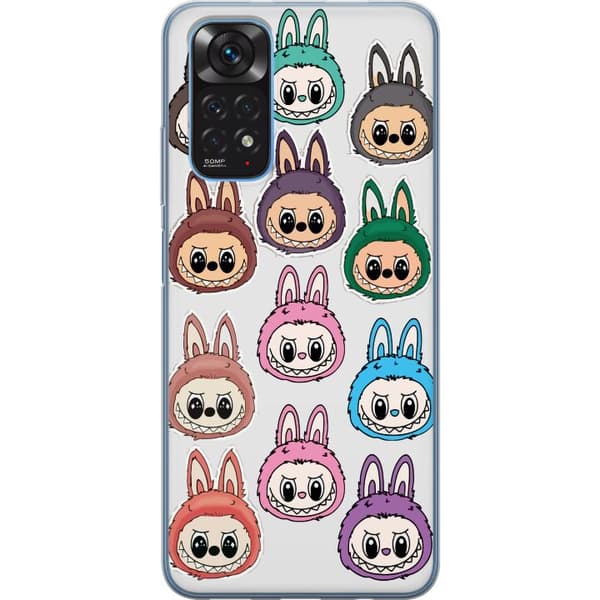 Xiaomi Redmi Note 11 Genomskinligt Skal Labubu Macaron Monster – Söt Samlarfigur med Stil