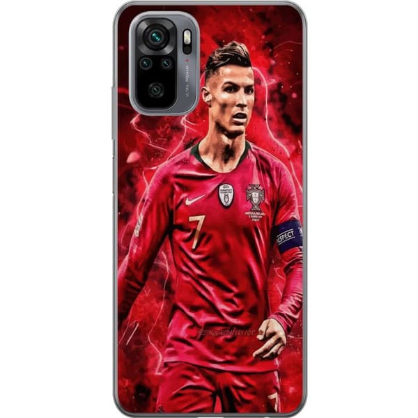 Xiaomi Redmi Note 10S Läpinäkyvä kuori Ronaldon Taidot - CR7 Suunnittelu Aidolle Kannattajalle