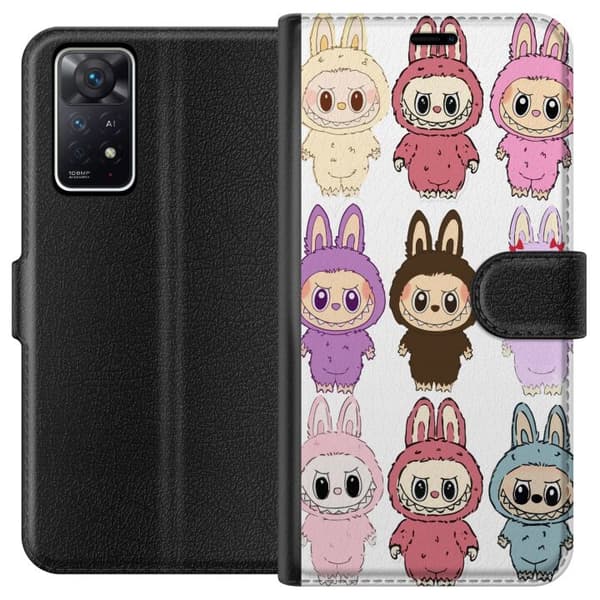 Xiaomi Redmi Note 11 Pro 5G Plånboksfodral Labubu Pink Monster – Popkonst med Kawaii-touch