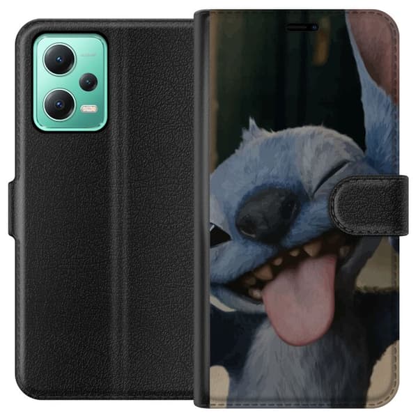 Xiaomi Redmi Note 12 Tegnebogsetui Stitch Sød Alien - Blå Favorit fra Ydre Rummet